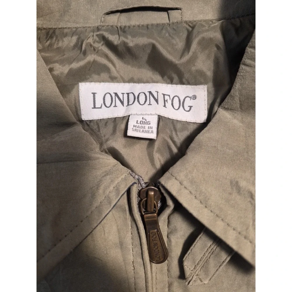 Vintage London‎ Fog Collection Men's L Khaki Suede-Look Jacket Bomber Classic